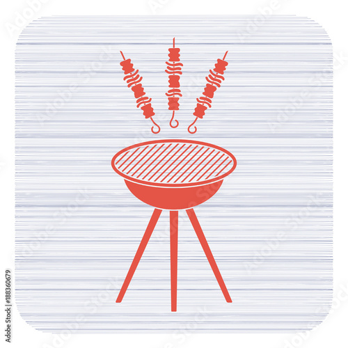 Grilled kebab icon