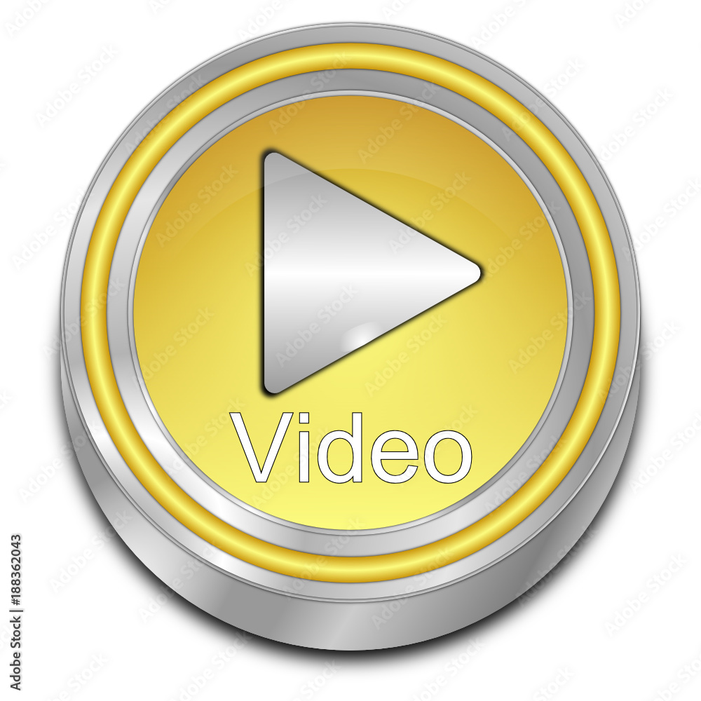 Play Video Button - 3D illustration Play Video Button - 3D illustration