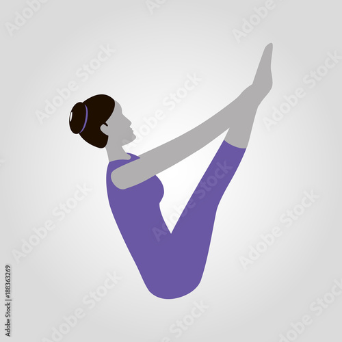 viparita karani yoga pose isolated flat vector icon