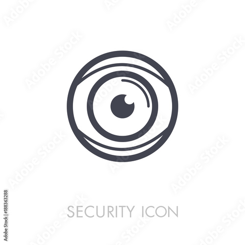 Iris scan icon. Eye scanning