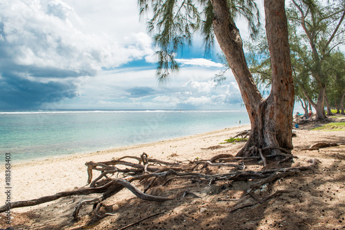 Plage et lagon, ile de La Réunion.