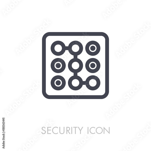 Security code icon. Phone lock