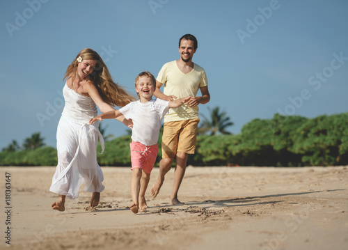 Happy family on vacation