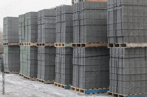 Concrete blocks before loading