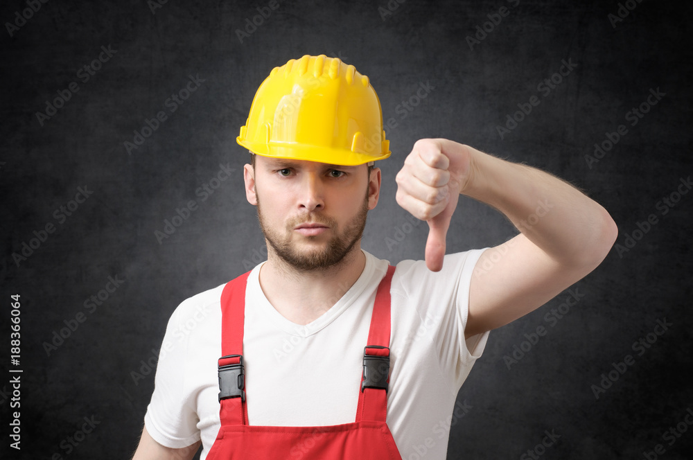 Angry construction worker Angry construction worker