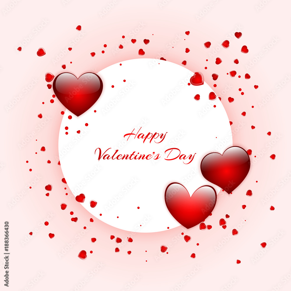 Happy background in a romantic style for congratulations on Valentine's Day, Mother's Day. Vector illustration
