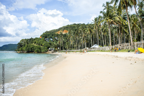 Las Cabanas beach in Palawan island, Philippines © anastasiapelikh
