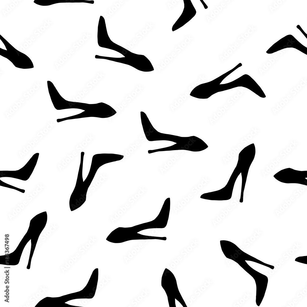 shoe pattern on white