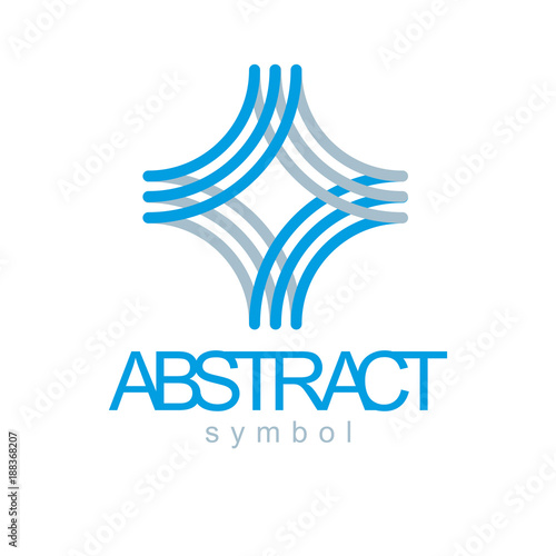 Vector abstract geometric shape best for use as business development logo, icon. Modern logothype isolated on white background.