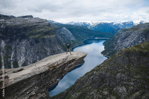 Jumping Man on Trolltunga