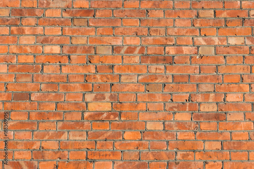 Background of the old red brick wall
