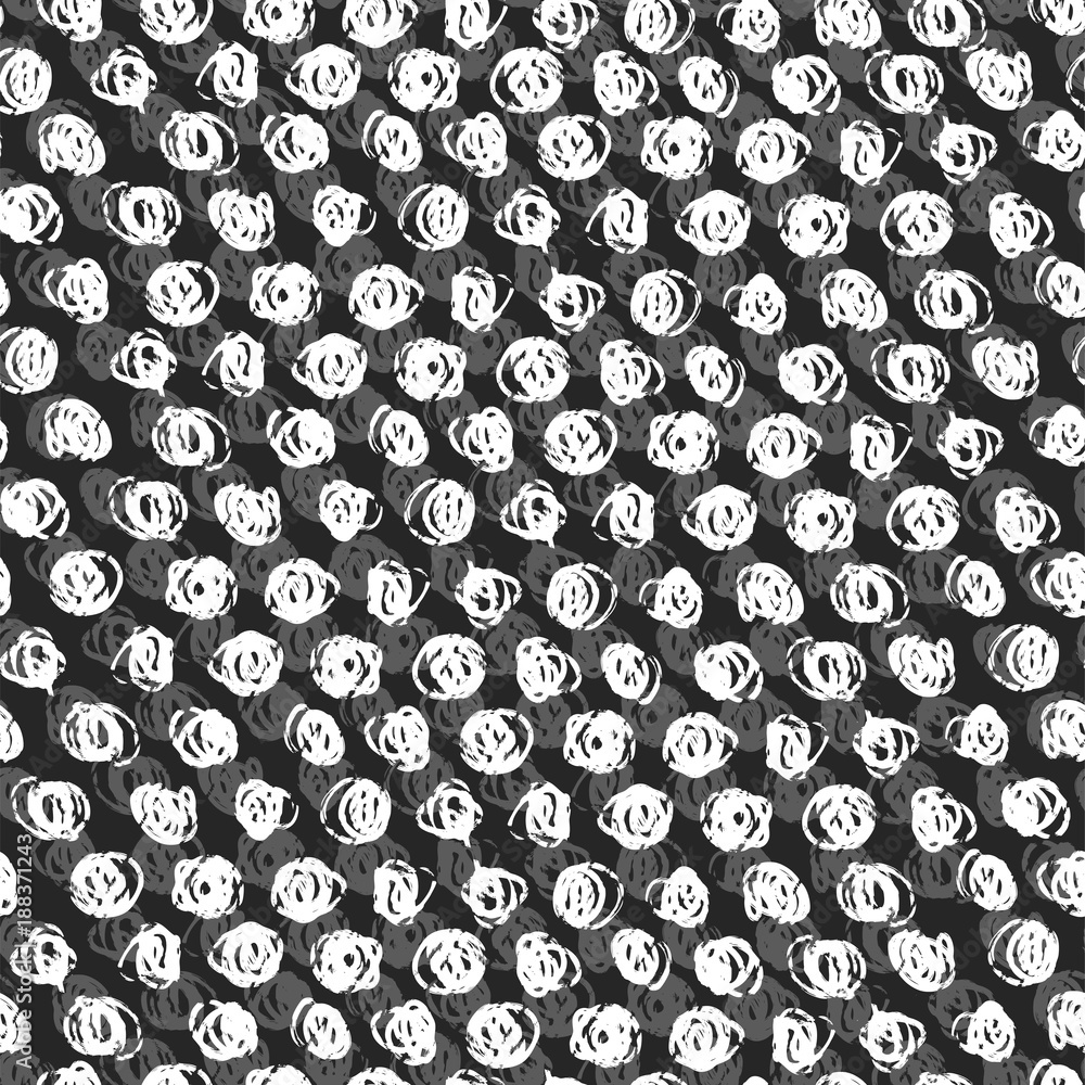 Ink hand drawn abstract circles seamless pattern Ink hand drawn abstract circles seamless pattern