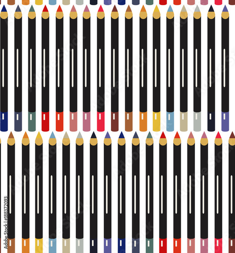 Seamless pattern with aboriginal pencils of different colors .. –î–µ—Ç—Å–≤–æ, —à–∫–æ–ª–∞, –æ—Ñ–∏—Å. study, art, creativity, cosmetics.