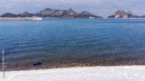 Jangja island in winter photo