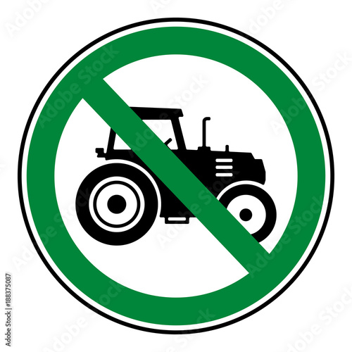 Verbotsschild Icon - Traktor Verboten