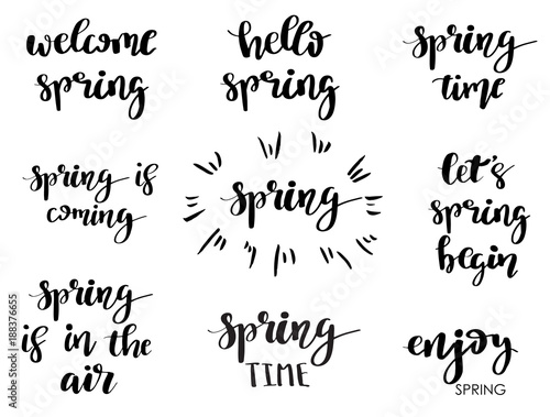 Spring Phrases set