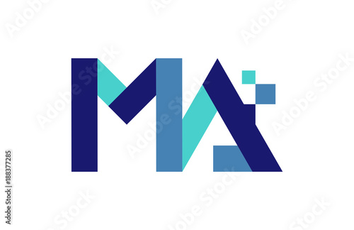 MA Digital Ribbon Letter Logo