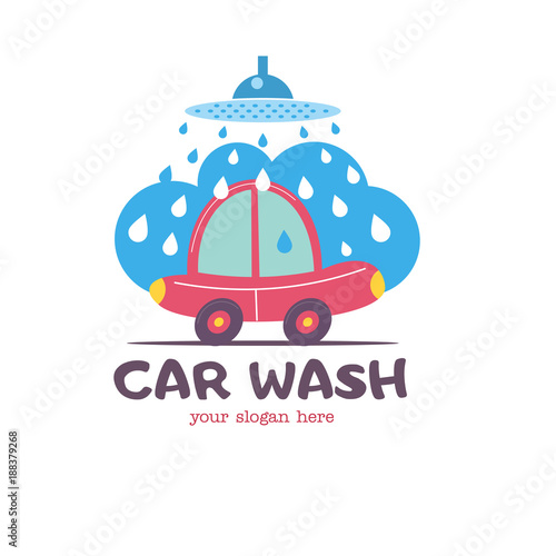 Car wash. Emblem.