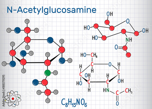 N-Acetylglucosamine (NAG) molecule, is the monomeric unit of the chitin and polymerized with glucuronic acid, it forms hyaluronic acid.