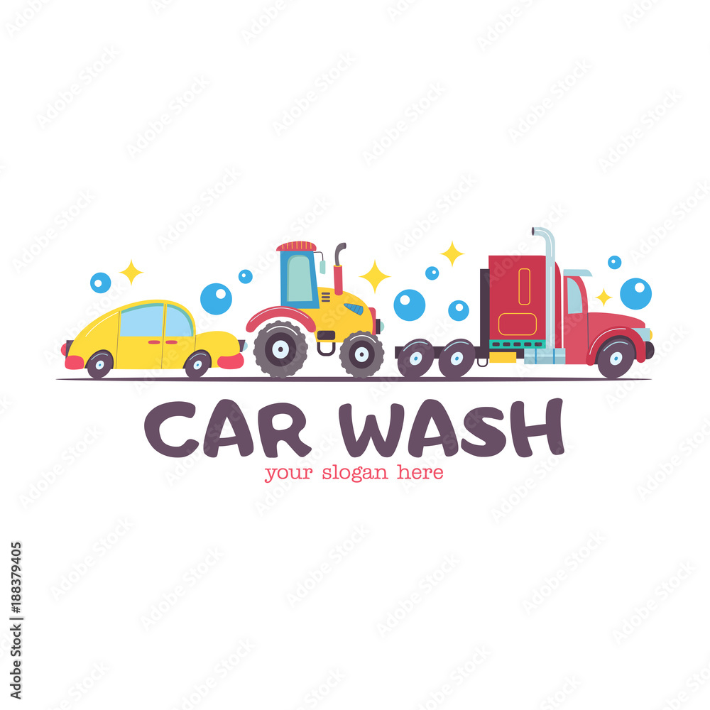 Fototapeta premium Car wash. Emblem.