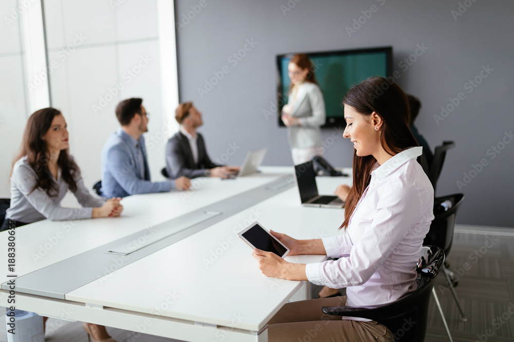 Business people conference in modern office Business people conference in modern office