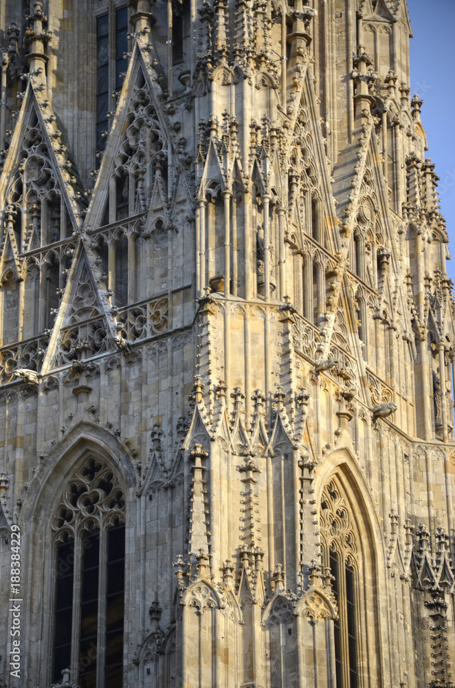 Particolare della torre Steffl del Duomo di Vienna
