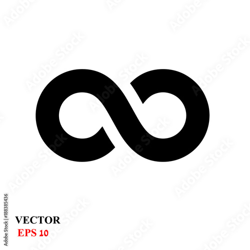 Limitless sign icon. Infinity symbol Isolated on White Background