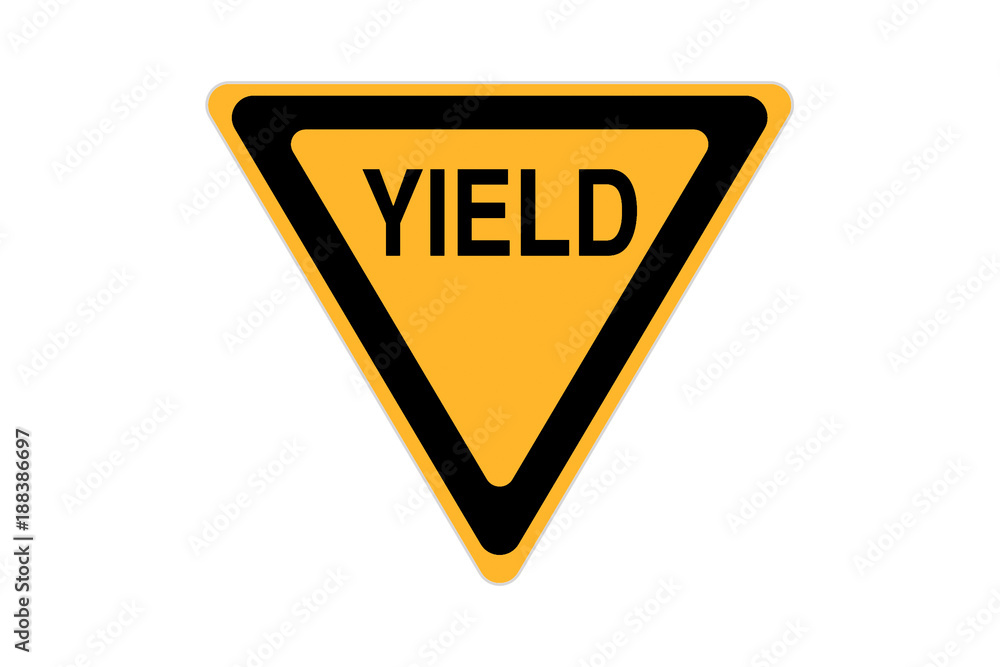 Yellow Yield Sign Clipart