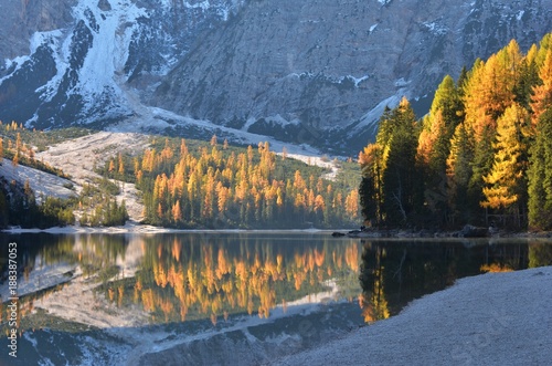 Autumn season on the lake