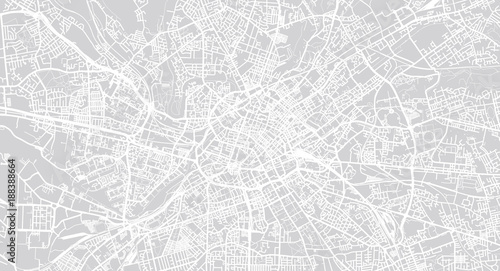 Urban vector city map of Manchester  England