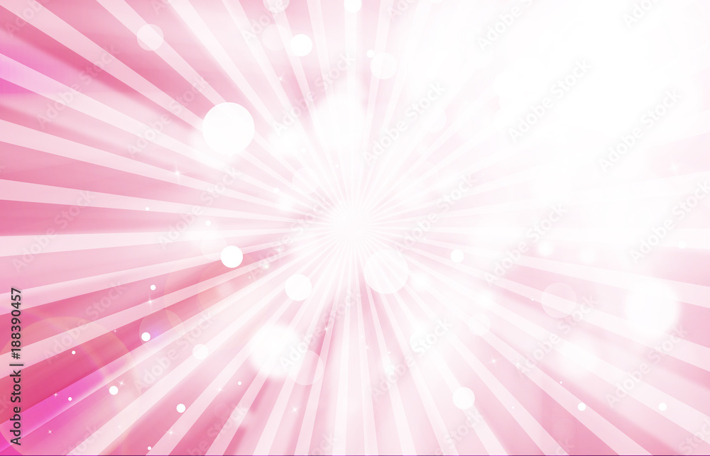 Obraz premium Soft Pink glitter sparkles rays lights bokeh festive elegant valentine abstract background.