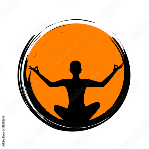 zen meditation sitzend im kreis