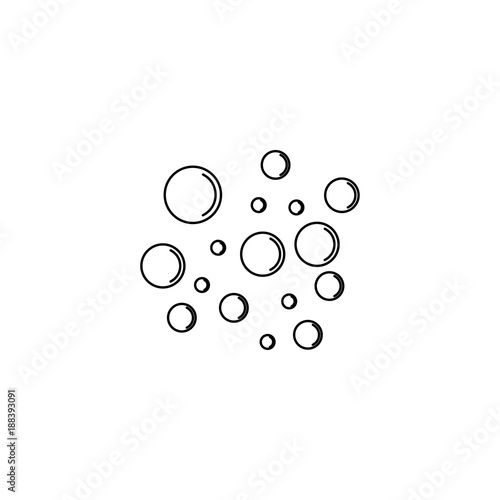 Bubbles vector icon for web and mobile. Flat style