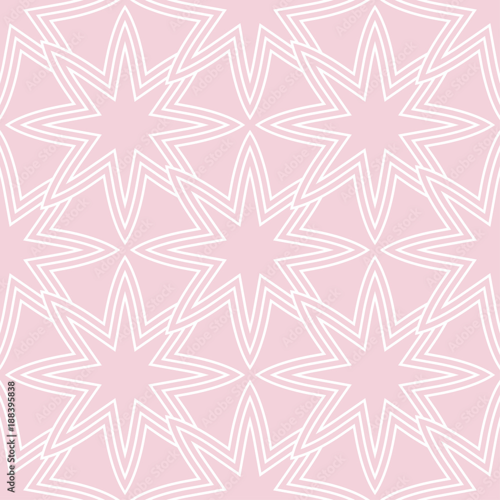 Geometric seamless pattern. Pale pink ornamental design Geometric seamless pattern. Pale pink ornamental design