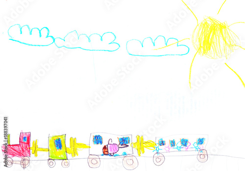 Billede på lærred Graphic Children's Drawing