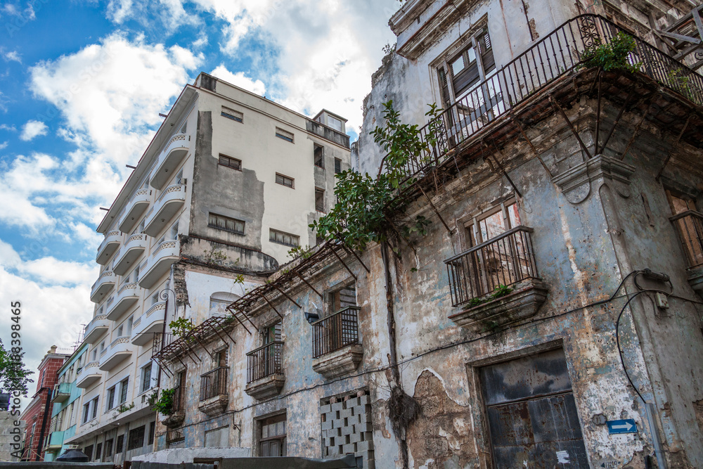 The ruins of the beautiful city of Havana in Cuba