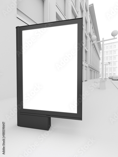Bild auf Leinwand 3D Street banner mock up.