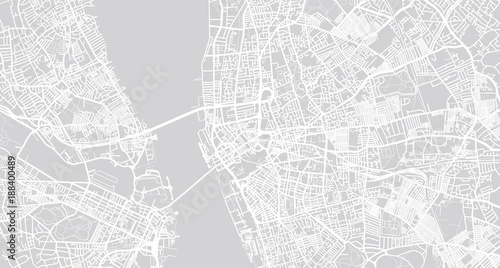 Urban vector city map of Liverpool, England photo