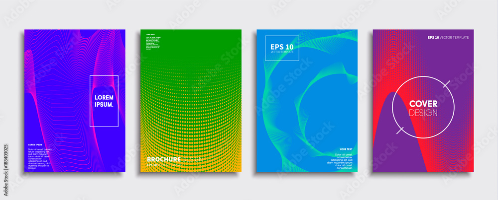 Vector cover designs. Future Poster template. Smartphone modern background set.