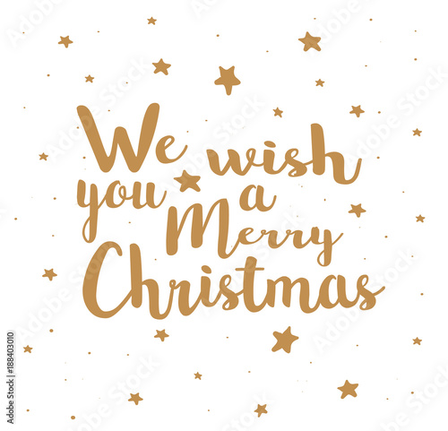 We wish you a Merry Christmas on a white background.