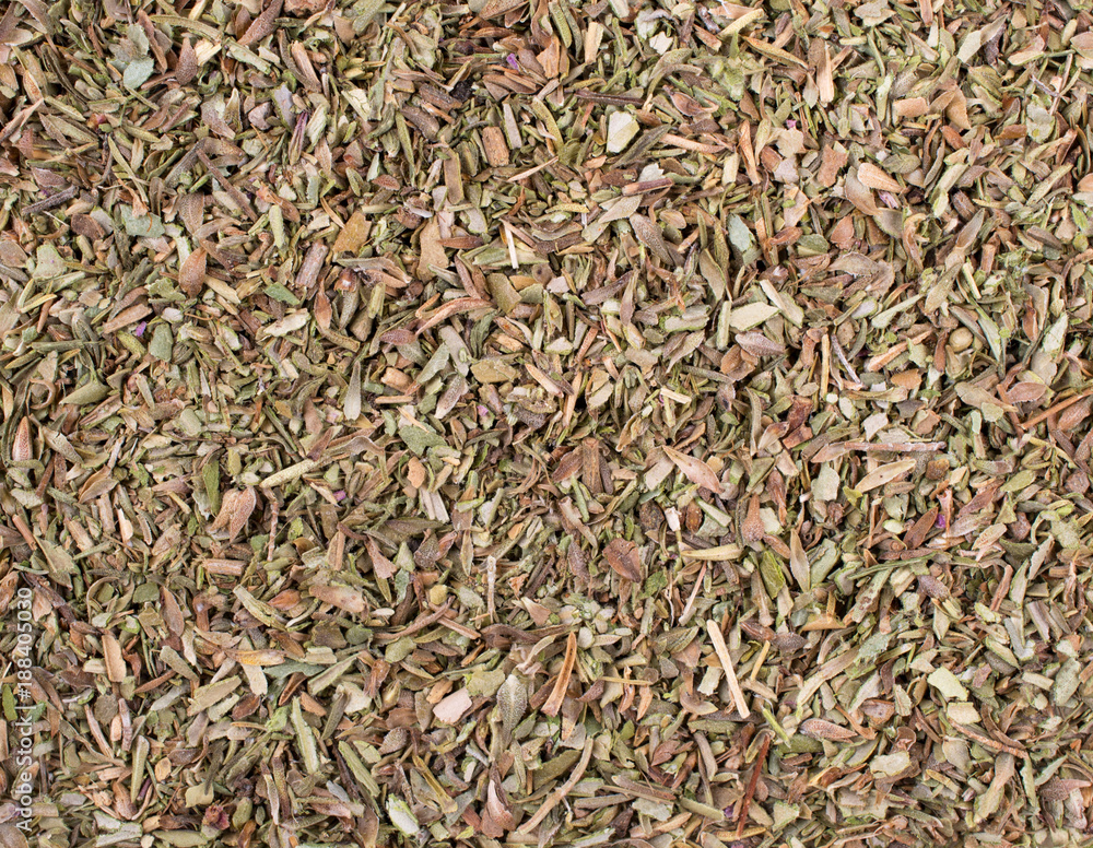Dry chopped oregano spice. Texture background Dry chopped oregano spice. Texture background