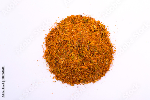 Bilde på lerret A pile of a yellow spice mix for chicken