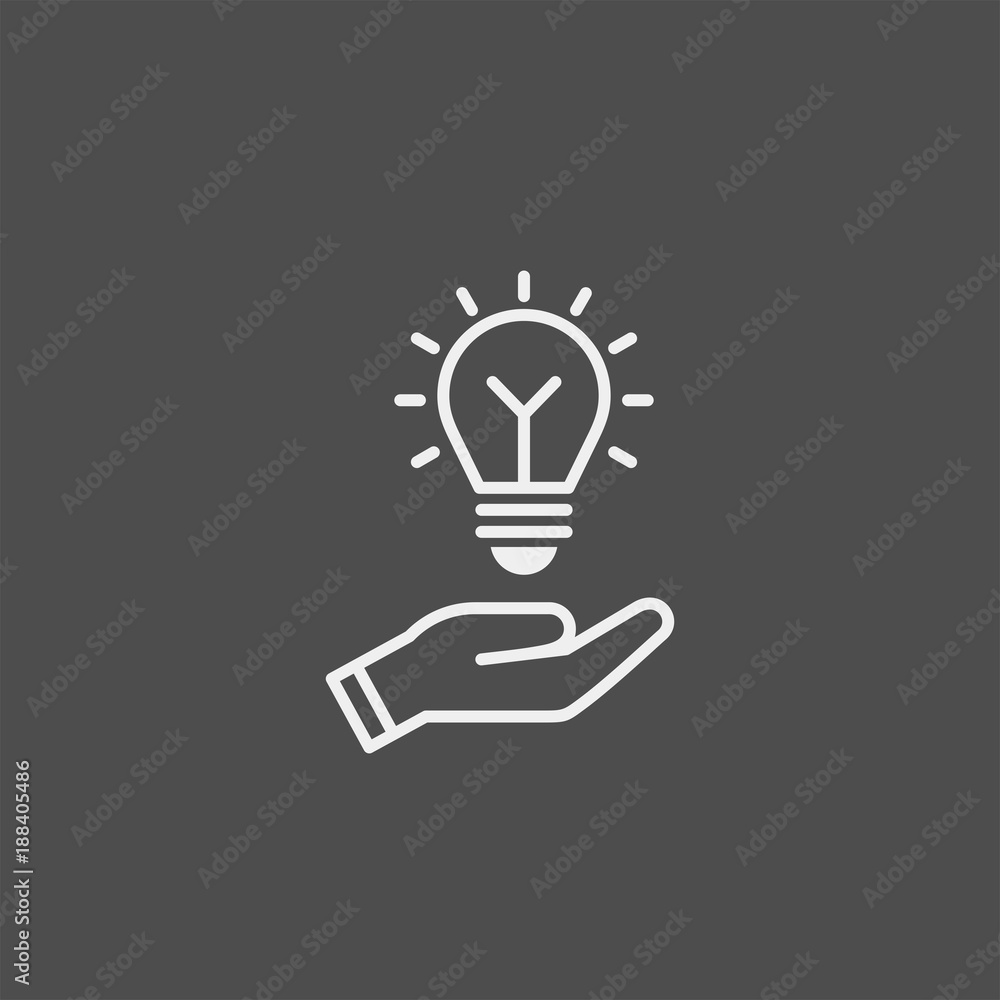 Bulb flat vector icon. Idea flat vector icon Bulb flat vector icon. Idea flat vector icon