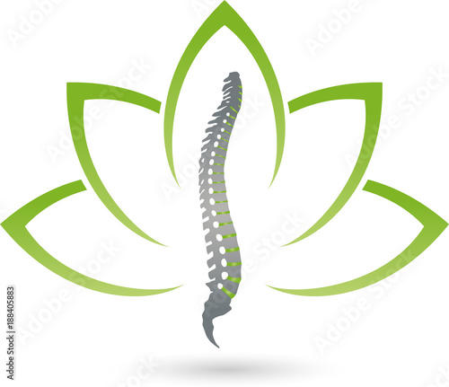Pflanze, Wirbelsäule, Massage, Orthopädie, Heilpraktiker, Logo