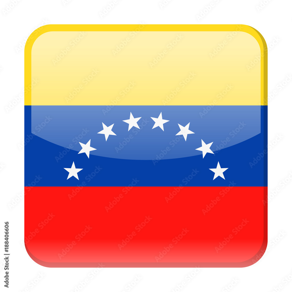 Venezuela Flag Vector Square Icon Venezuela Flag Vector Square Icon