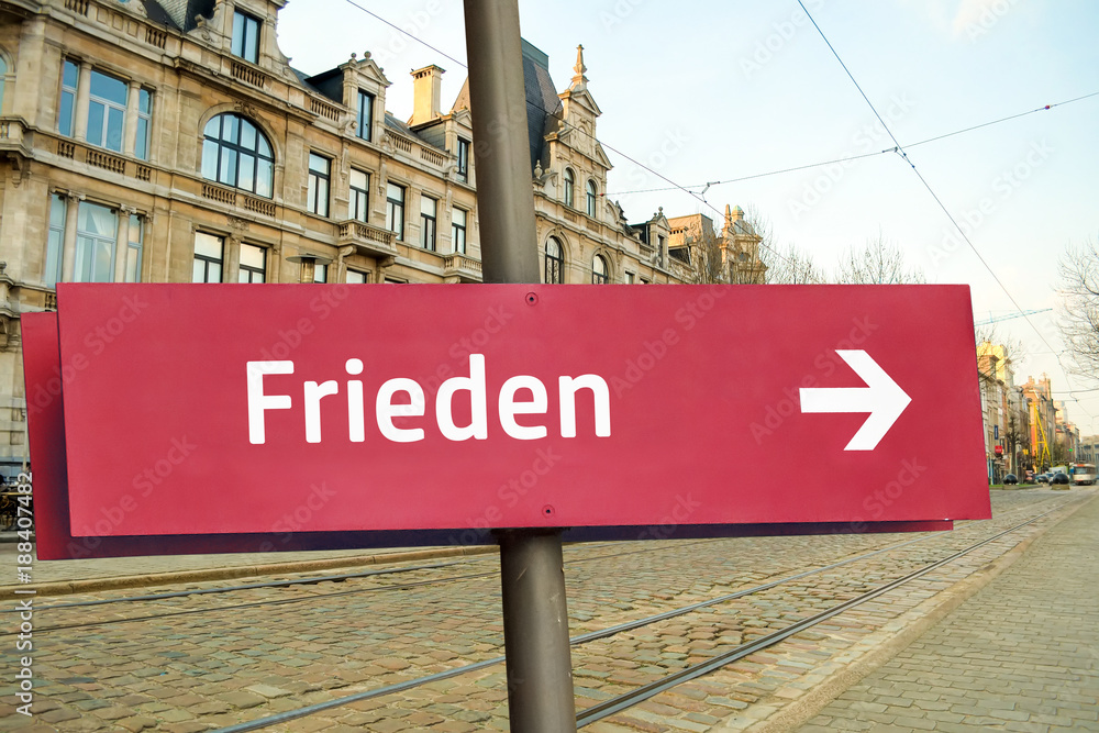 Obraz premium Schild 211 - Frieden