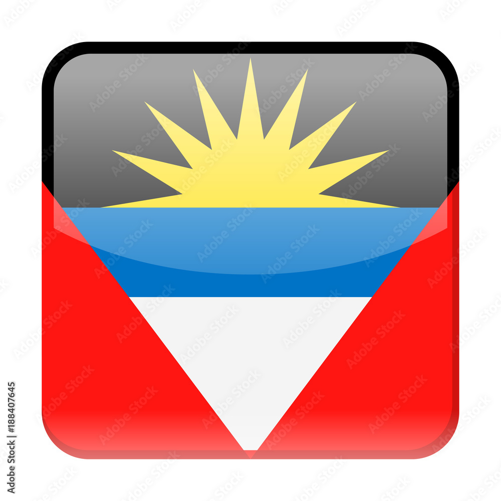 Antigua and Barbuda Flag Vector Square Icon Antigua and Barbuda Flag Vector Square Icon