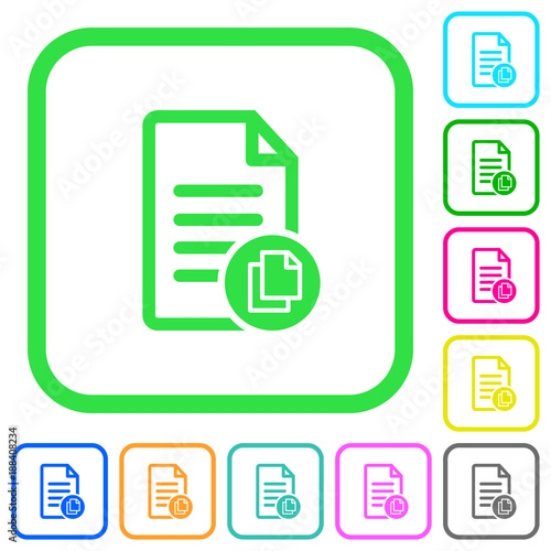 Copy document vivid colored flat icons