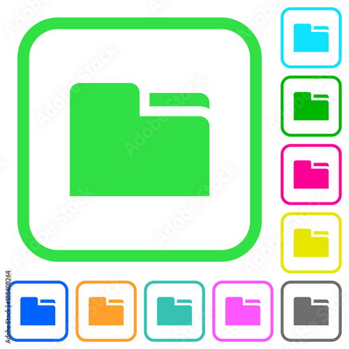 Tab folder vivid colored flat icons