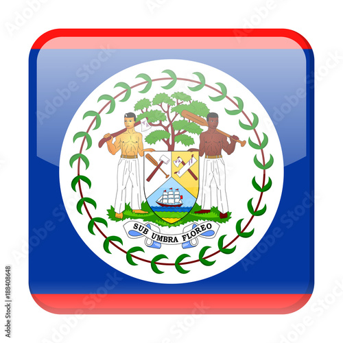 Belize Flag Vector Square Icon